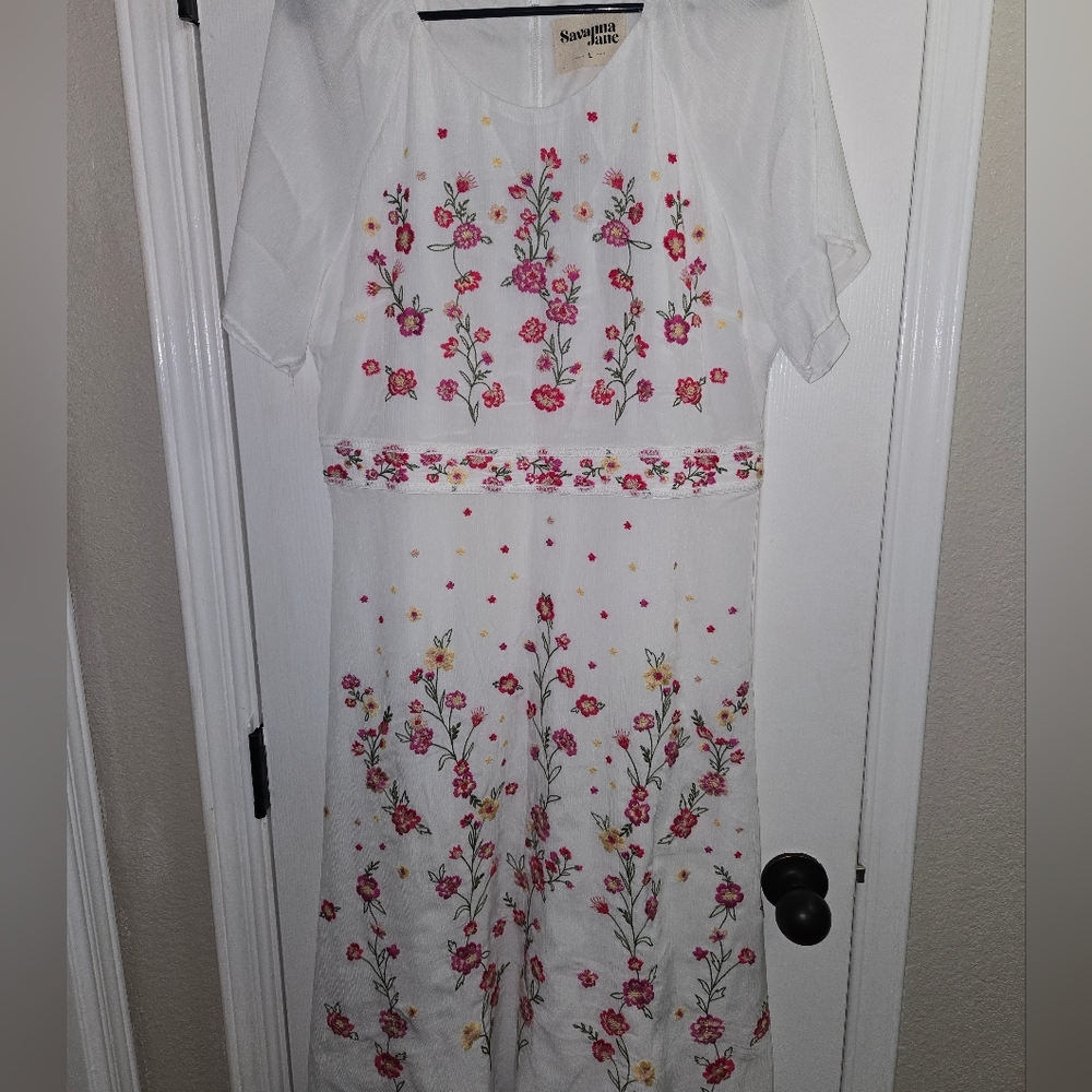 Floral Embroidered Dress